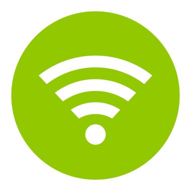 Yeşil kablosuz ağ vektör işareti