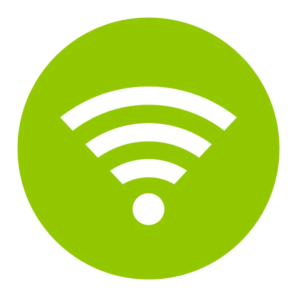 Segnale Vettoriale Rete Wireless Verde — Vettoriale Stock