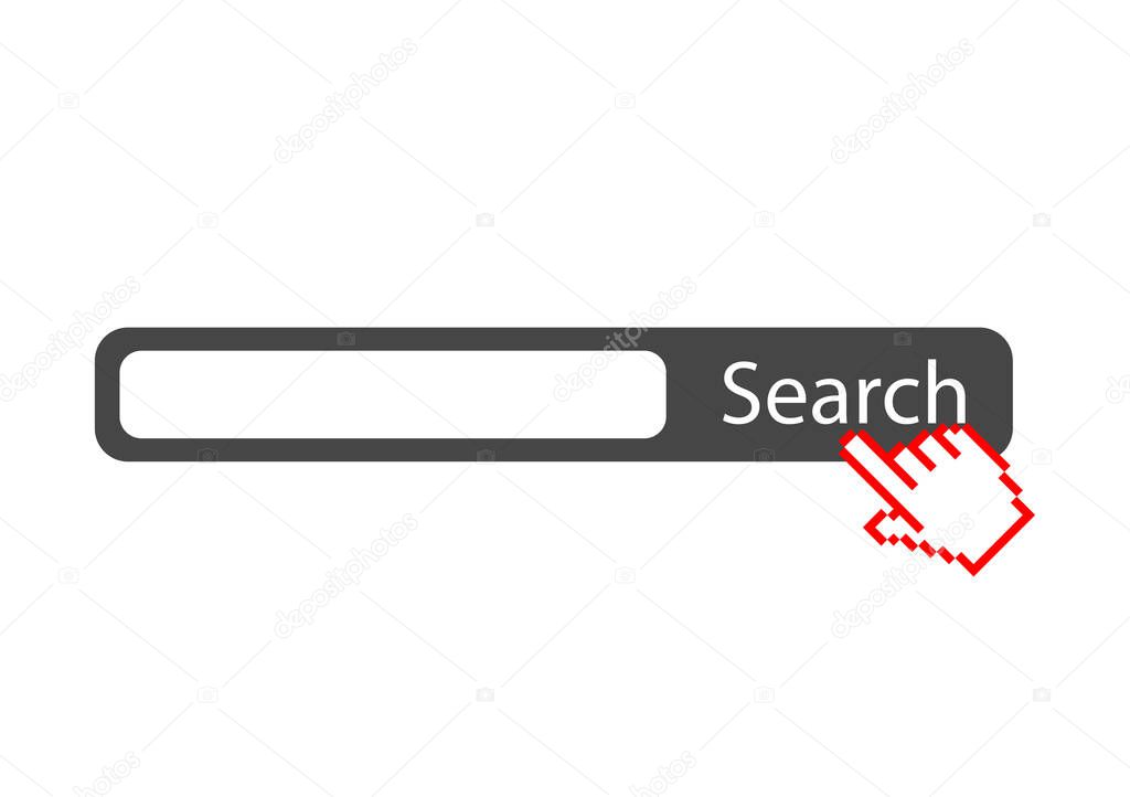 Blank search box vector icon