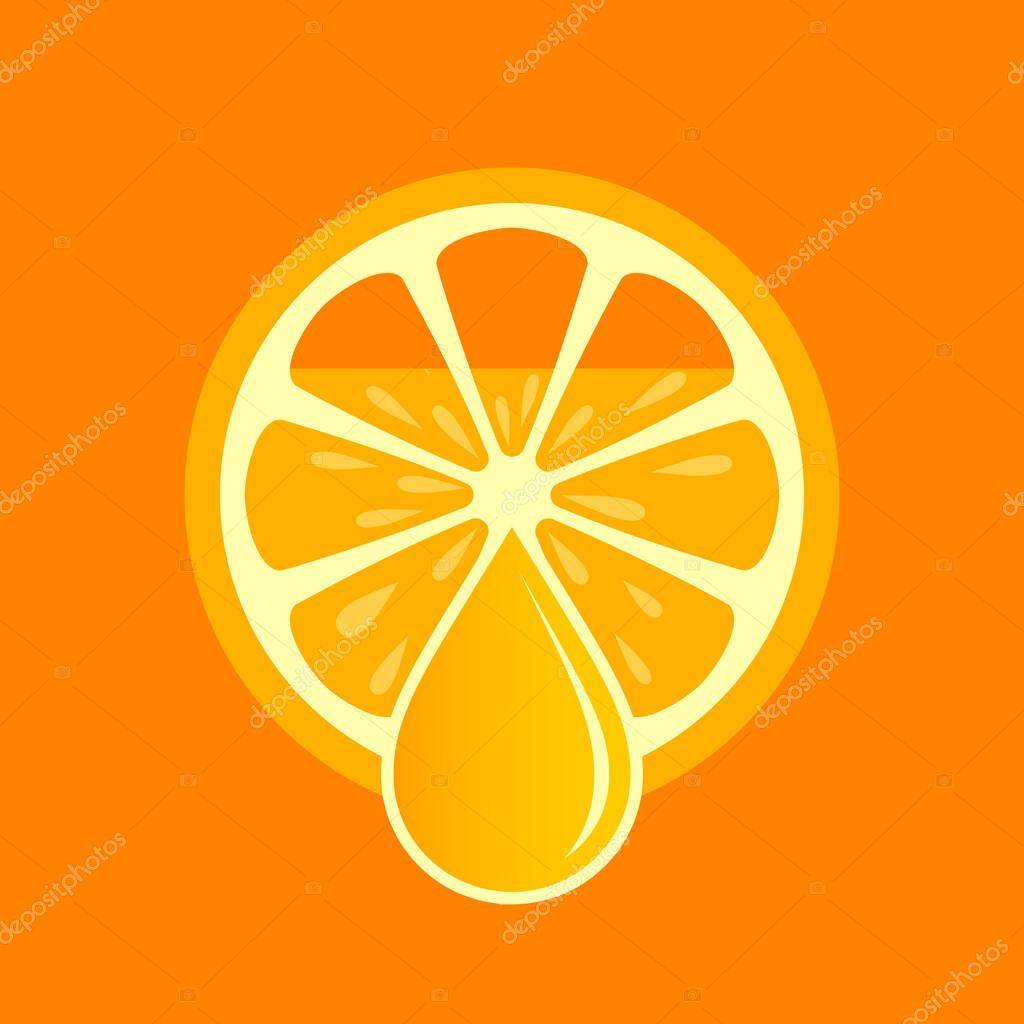 Fresh orange juice vector poster
