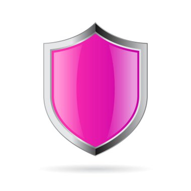 Cam parlak kalkan vektör simgesi