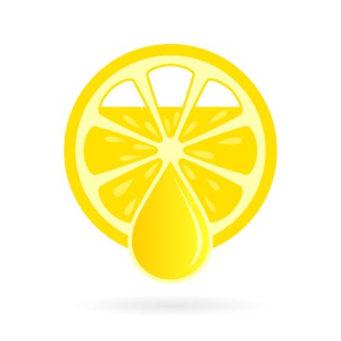 Taze sıkılmış limon suyu vektör simgesi