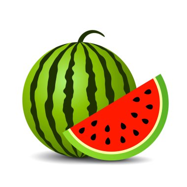 Olgun kırmızı karpuz vektör simgesi
