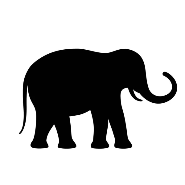 Elephant Vector Silhouette Icon — Stockvector