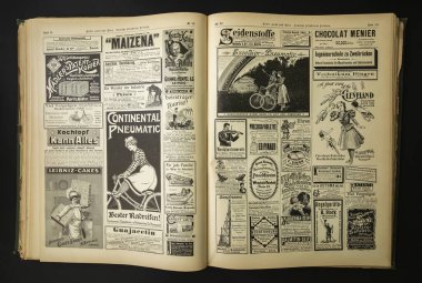 Fotoğraf: Uber Land und Meer (Deniz ve Toprak Üzerinde), eski moda reklam içeriği. Stuttgart, Almanya 1897 'de yayınlandı..