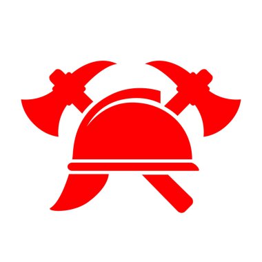 Kırmızı itfaiyeci vektör piktogramı