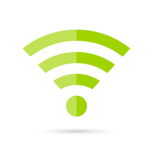 绿色无线网络连接矢量图标 — 图库矢量图片