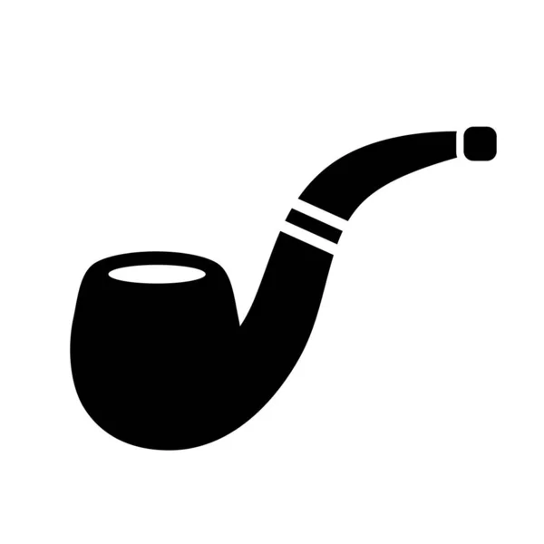 Pipe Silueta Vector Icono — Archivo Imágenes Vectoriales