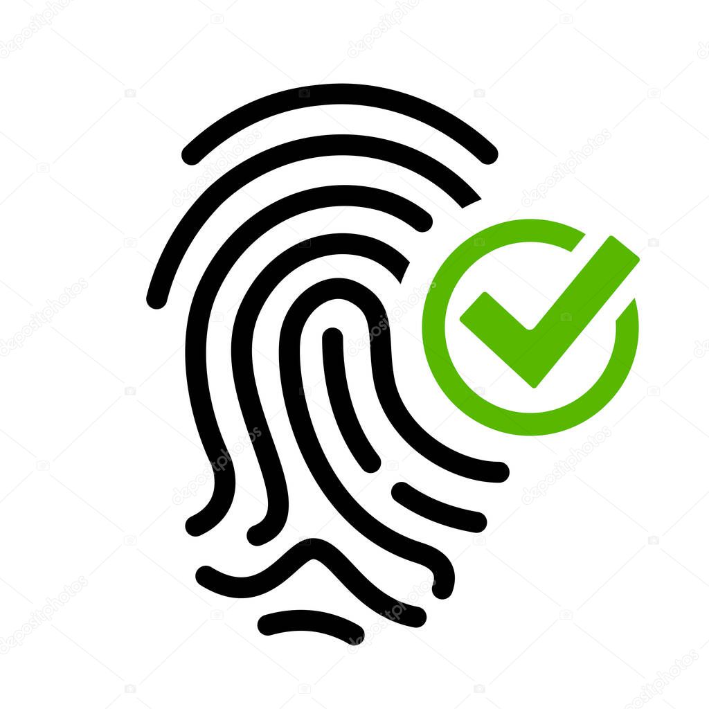 Biometric access granted vector icon