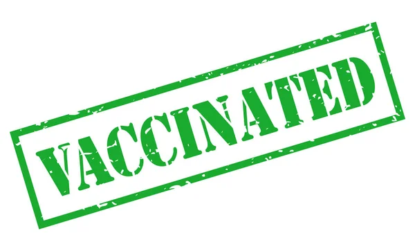 Timbre Vecteur Vacciné Isolé Sur Fond Blanc — Image vectorielle