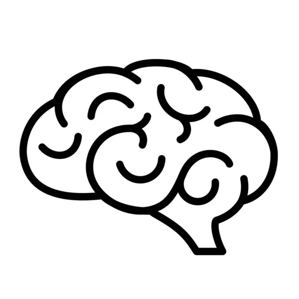 Human Brain Vector Icon — Stock Vector