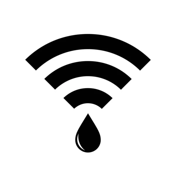 Vazamento Ícone Vetor Wifi — Vetor de Stock
