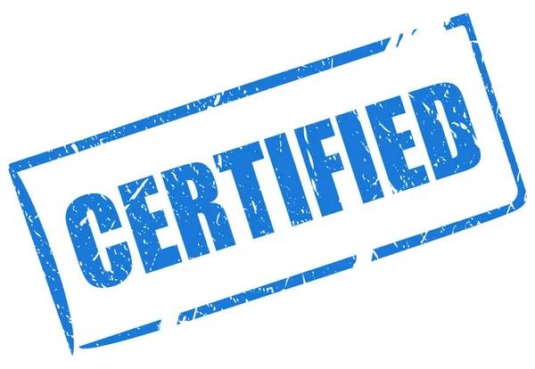 Carimbo Vetorial Retangular Certificado — Vetor de Stock