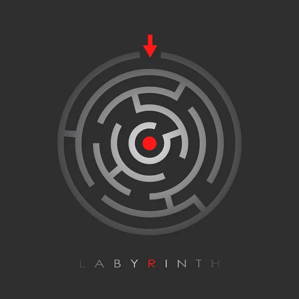 Labyrinth Vector Web Icon — Stock Vector