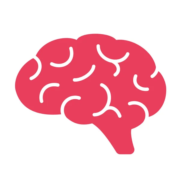 Human Brain Vector Clip Art Icon — Stock Vector