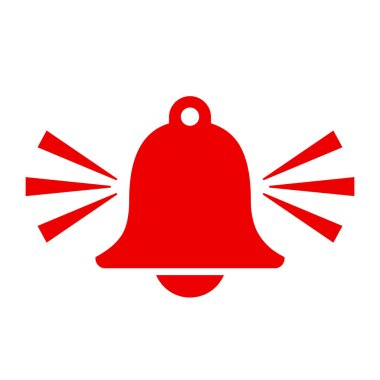 Kırmızı alarm çan vektör simgesi