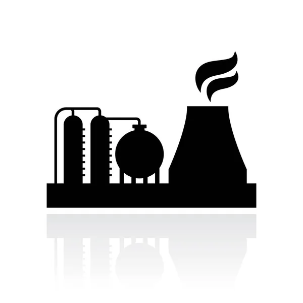 Planta Petróleo Vector Icono — Vector de stock