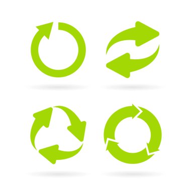 Eco cycle abstract vector symbol clipart