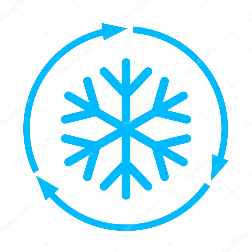 Abstract freezing vector flat icon