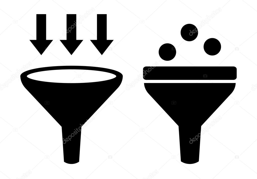 Filter icon isolated on white background