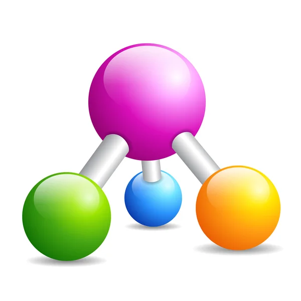 Molekulaszerkezet ikon — Stock Vector