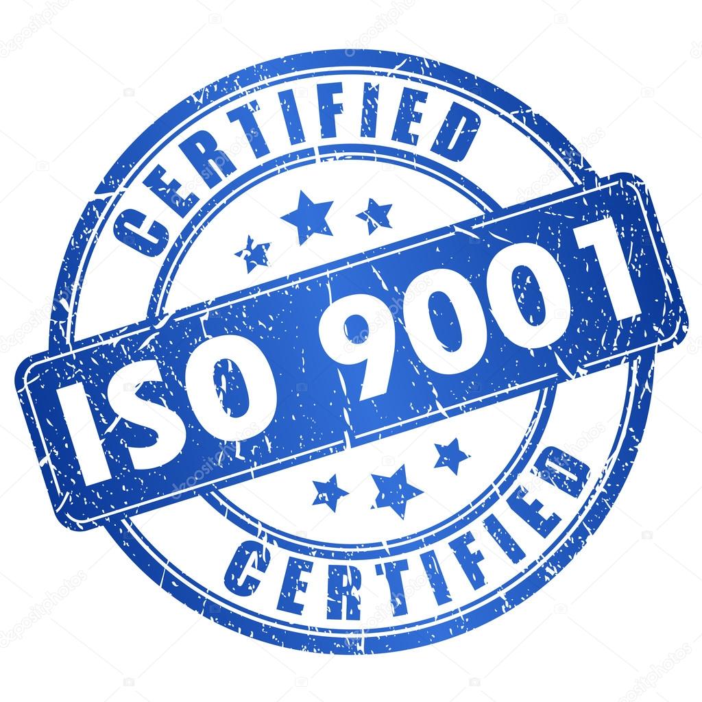 Iso 9001 certified icon isolated on white background