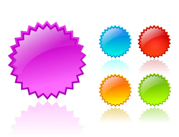 Burst stars icons — Stock Vector