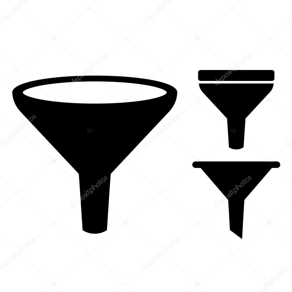 Funnel icons set