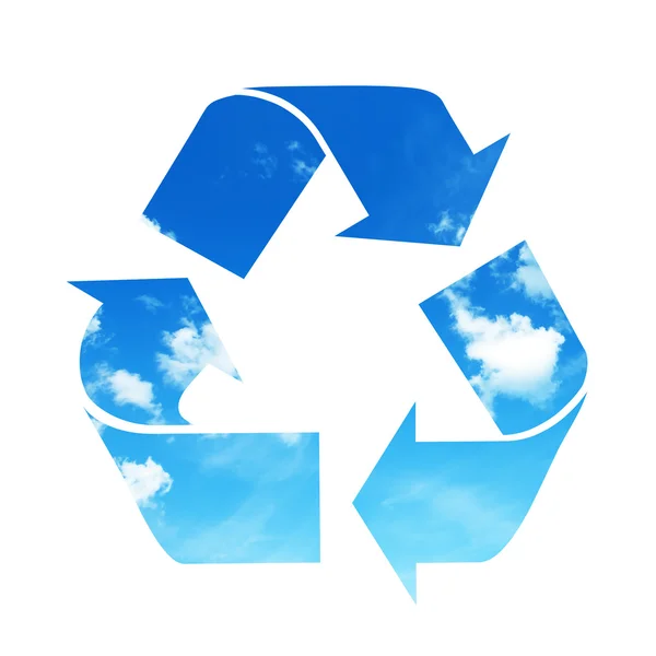 Recycle sky symbol — Stock Photo, Image
