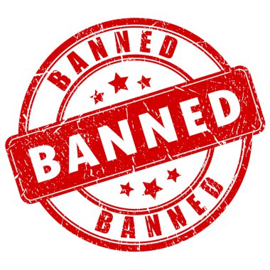 Banned vector stamp clipart