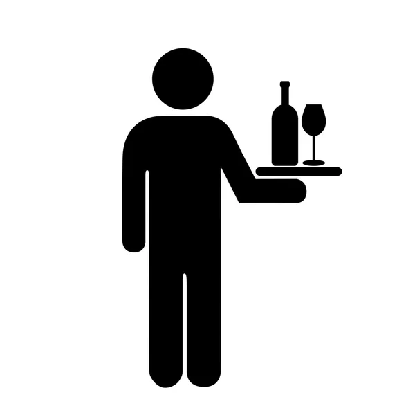Waiter icon — Stock Vector