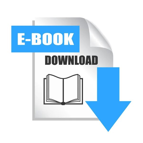 Ícone de download de e-book — Vetor de Stock