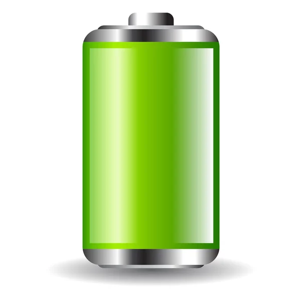 Groene volle batterij — Stockvector