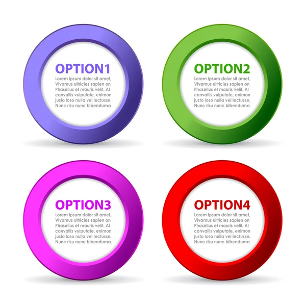 Options text icons — Stock Vector