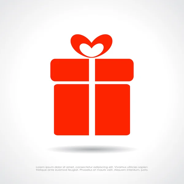 Icono de caja de regalo — Vector de stock