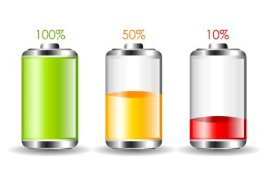 Battery charging icon clipart