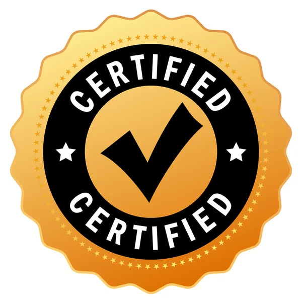 Icono certificado vectorial — Archivo Imágenes Vectoriales