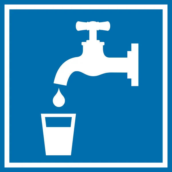 Señal de agua potable — Vector de stock