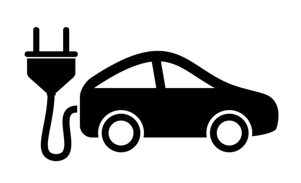 Elektrisk bil ikon — Stock vektor