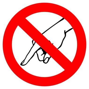 Do not touch warning sign clipart