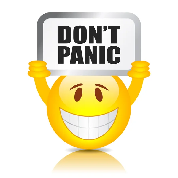 Don't panic sign — Stock Vector