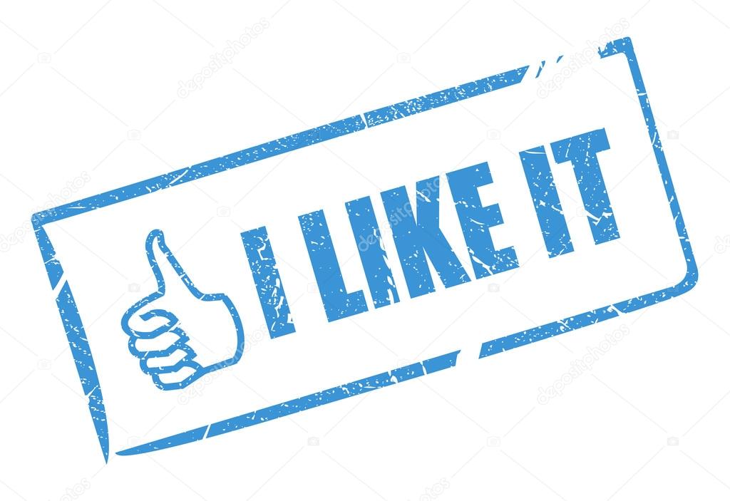 I like it stamp isolated on white background