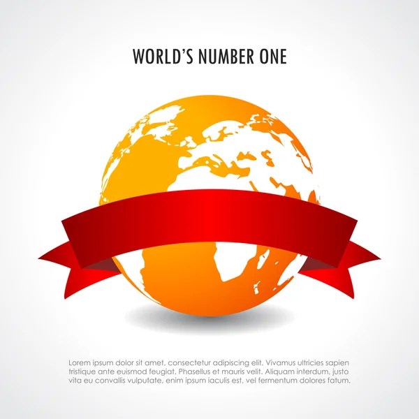 World's number one symbol — Stock Vector