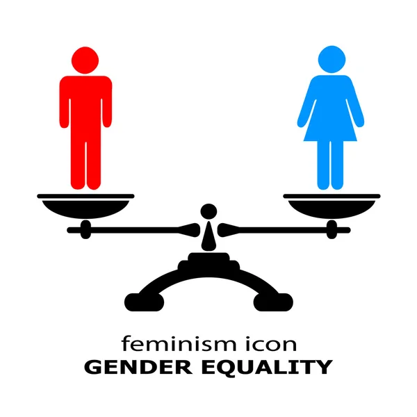Gender equality icon — Stock Vector