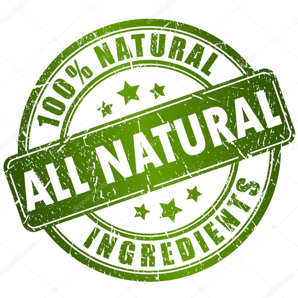 Natural ingredients stamp