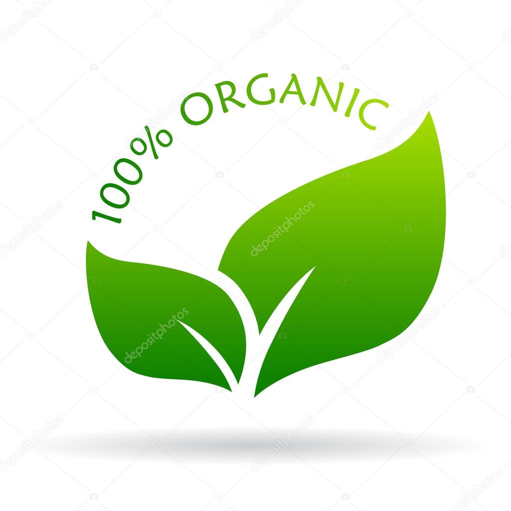 100 organic icon isolated on white background