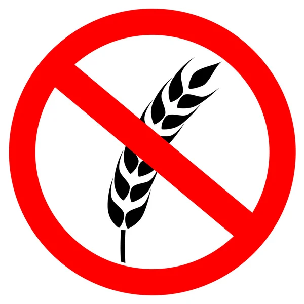 Aucun signe de gluten — Image vectorielle