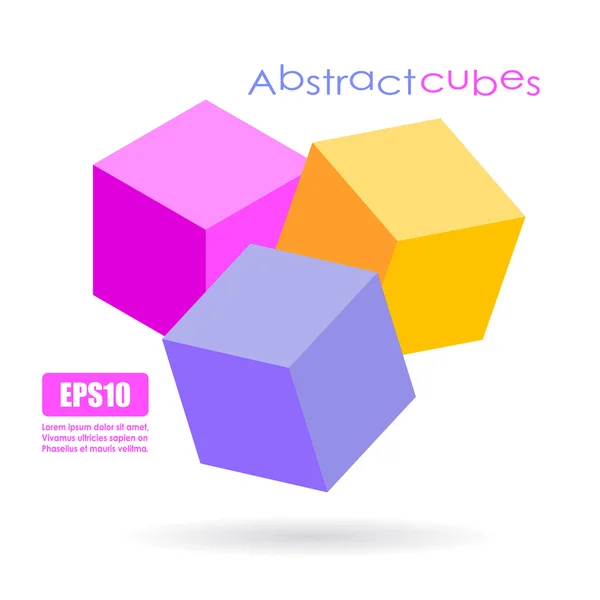 Icono abstracto de ciencia con cubos — Archivo Imágenes Vectoriales