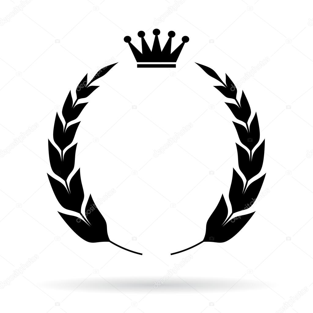 Royal heraldic emblem isolated on white background
