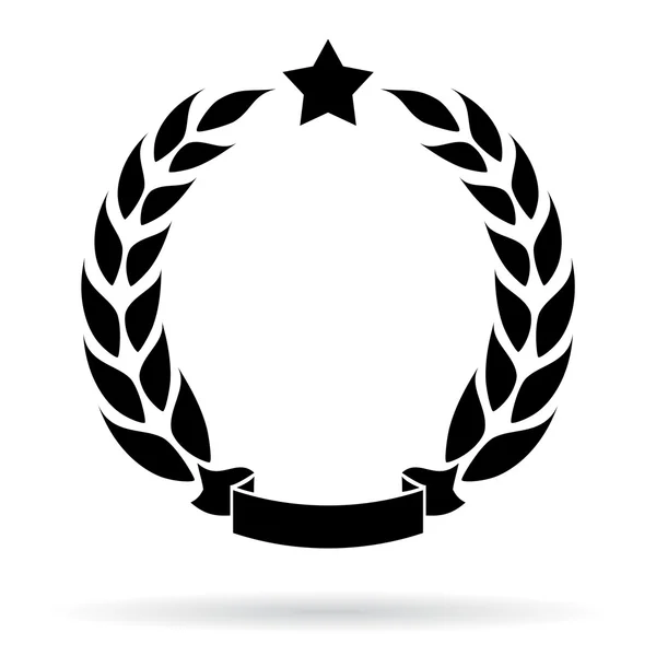 Laurel krans pictogram — Stockvector